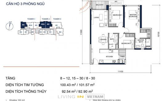 ID: 1998 | Q2 Thao Dien | Outstanding furnished 3 BR Apt. (100m2)