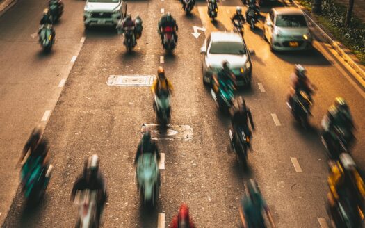 Driving a motorbike in Vietnam 28